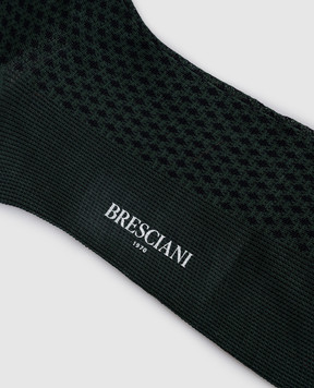 Bresciani Green socks with a geometric pattern MC034JQ1521XX