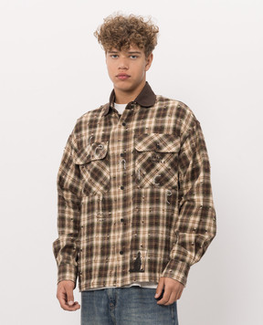 Palm Angels Surfer Dream Check Shirt PAMGE005FB002m