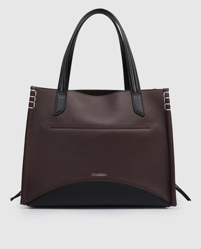 JW Anderson Loafer Cabas Brown Leather Tote Bag HB0766LA0383