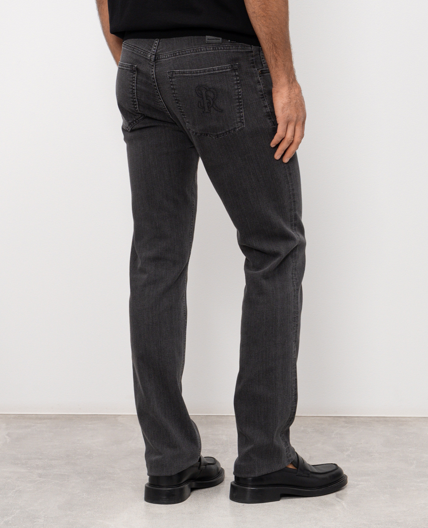 Black jeans with a worn effect Stefano Ricci 4