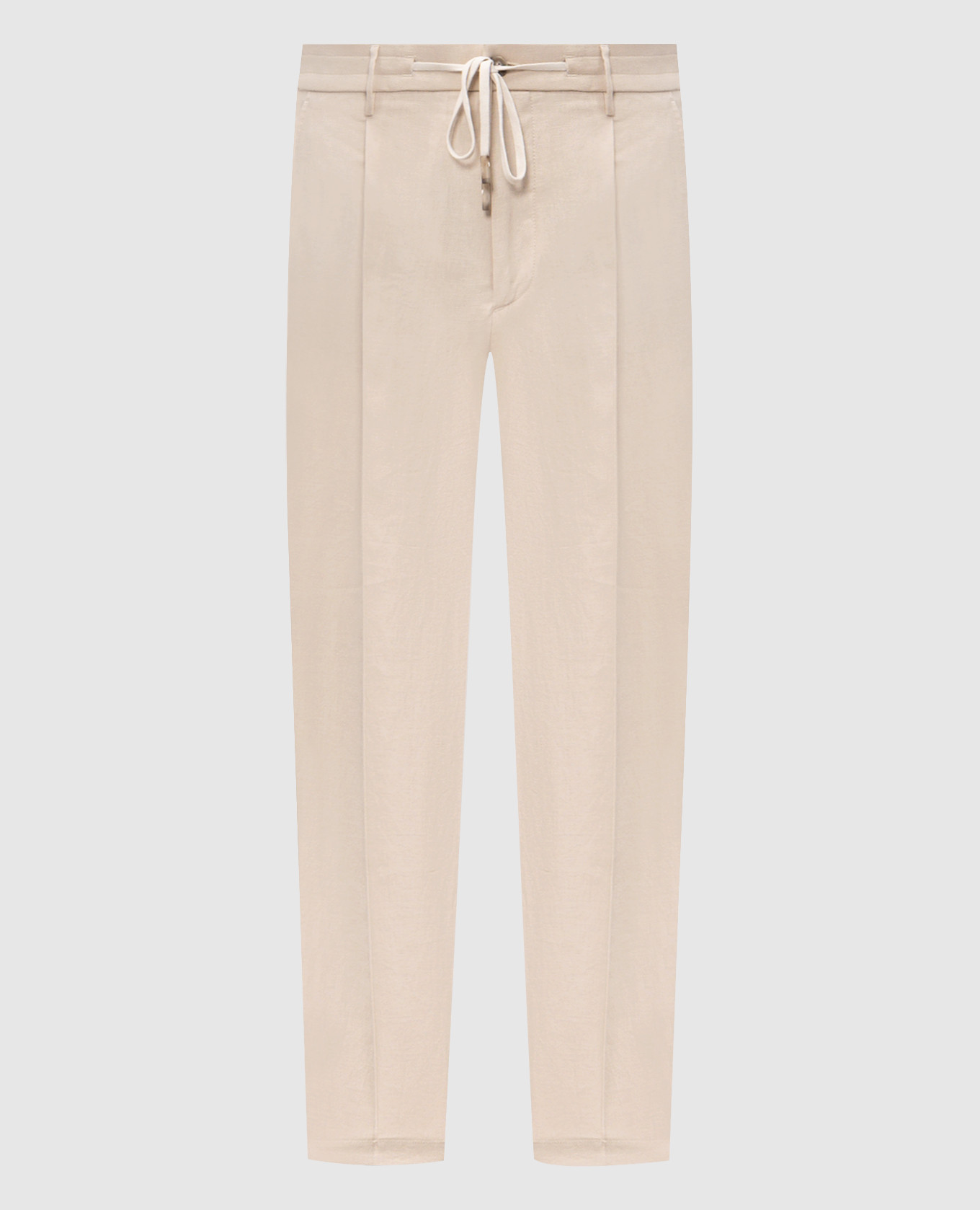 Beige linen pants