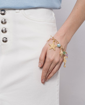 Oceanus Lumina gold chain bracelet – Pastel with pendants LUMINAPASTEL2