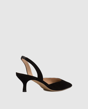 Kiton Black suede slingbacks D54811K0525F