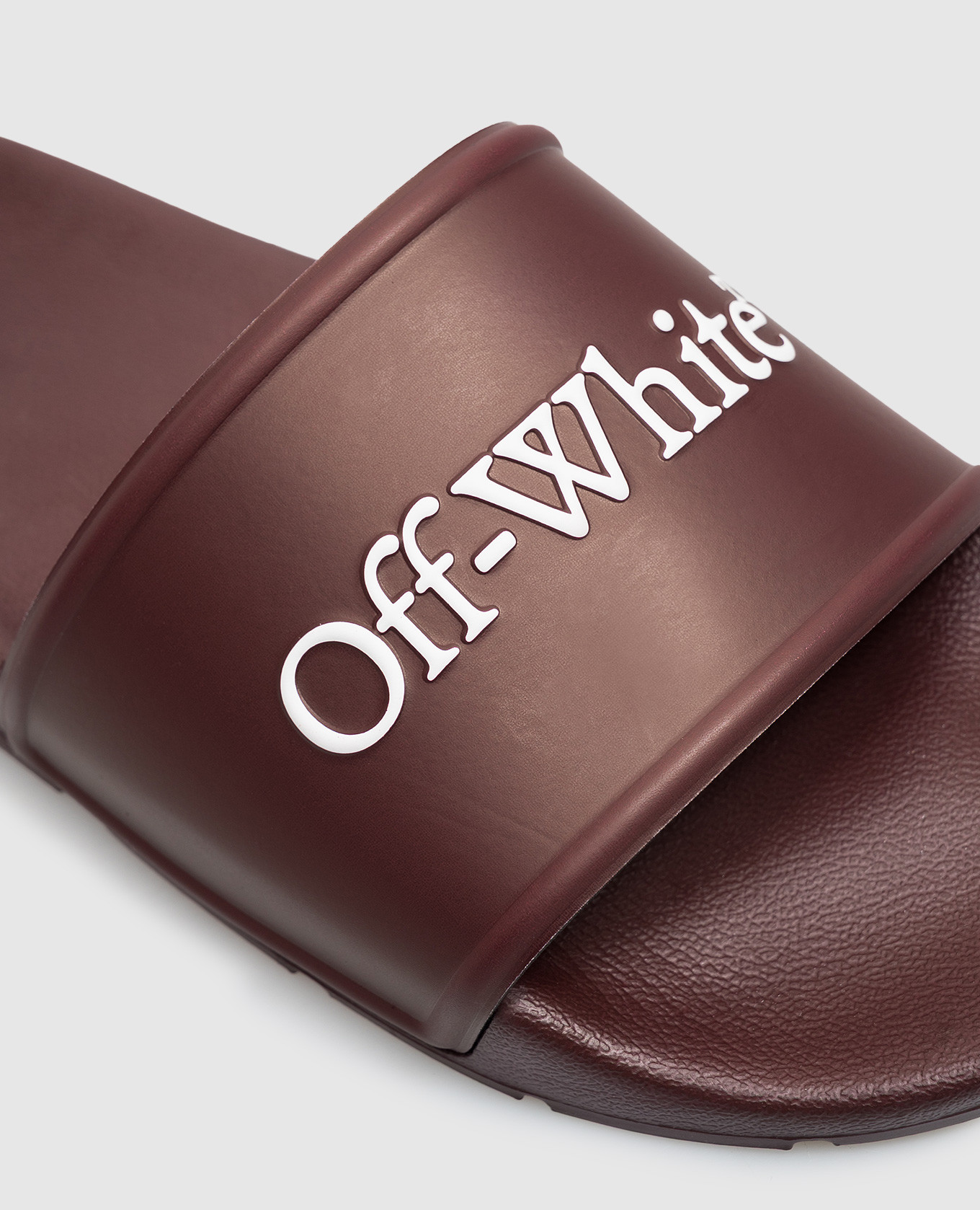 Burgundy sliders with contrasting logo Off-White 5