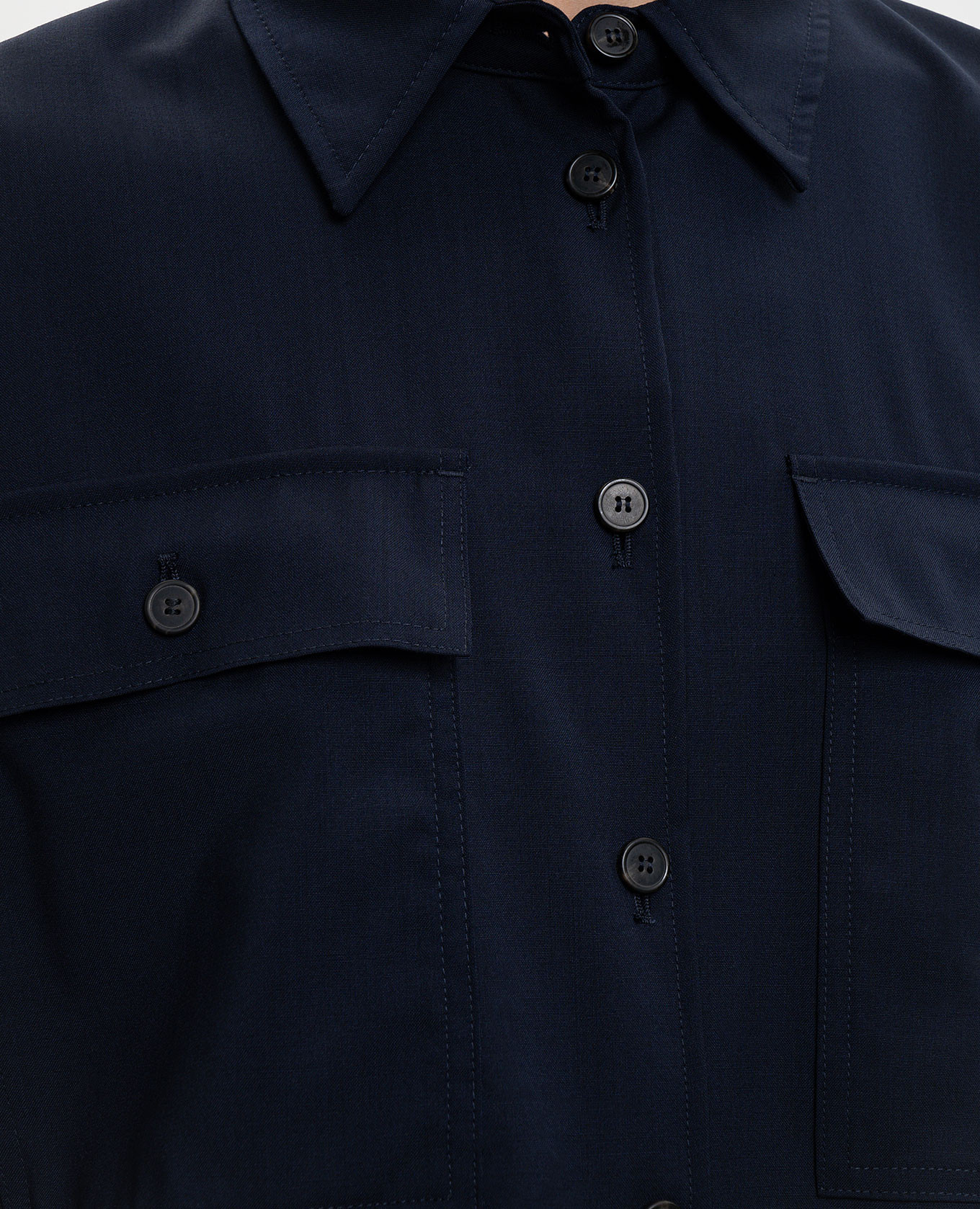 

Blue MULINO wool shirt Max Mara Weekend