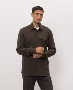 Kiton Brown shirt UMCBUBAH09849