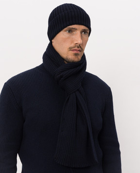 Cashmere&Whiskey Blue hat with wool 201