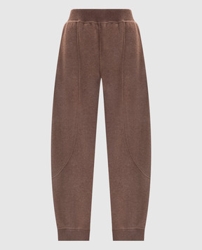 Max Mara CESTO brown wool and cashmere joggers MXSCESTO