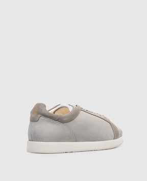 Brunello Cucinelli Gray nubuck sneakers MZUKREM356