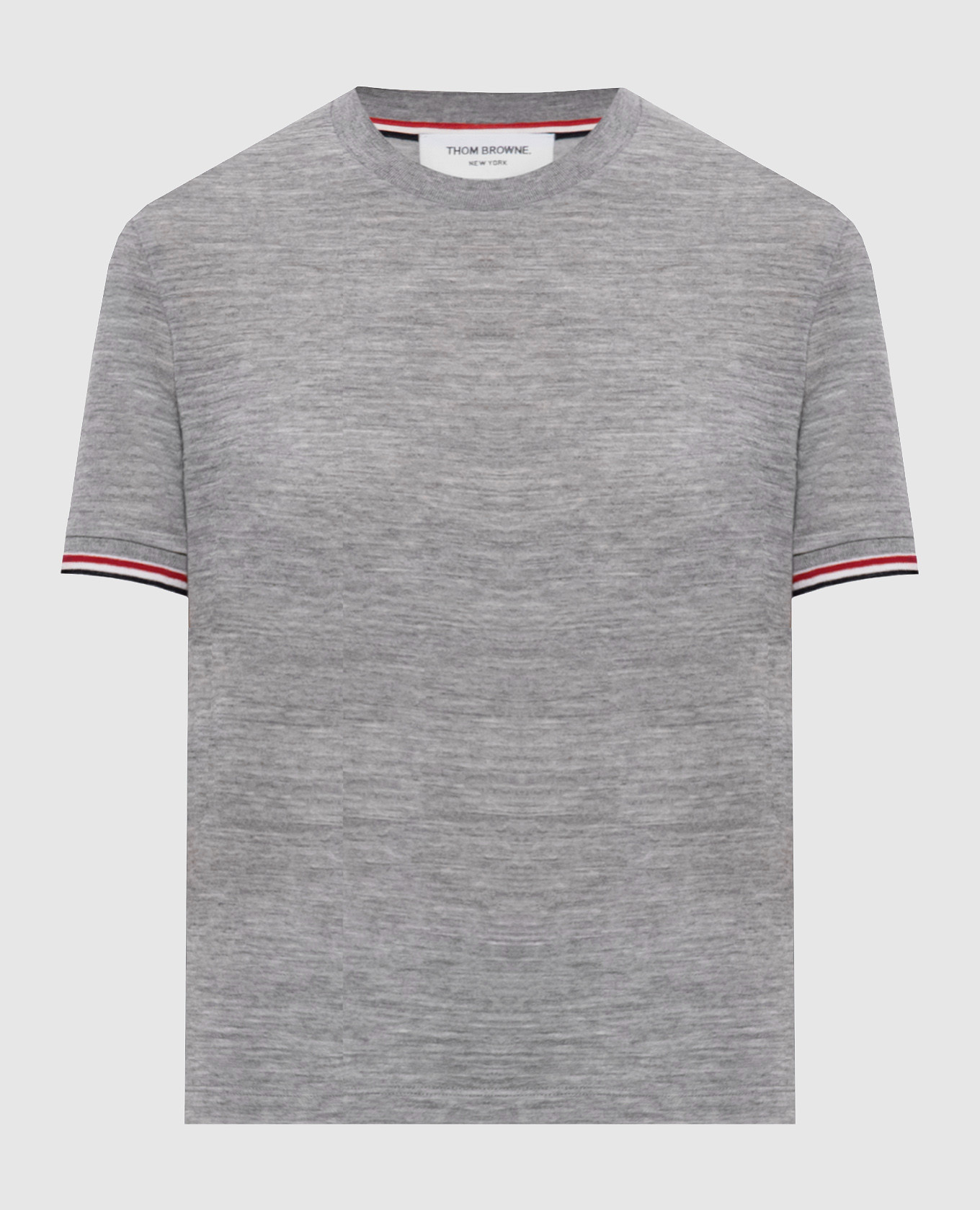 Grey melange wool T-shirt