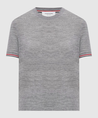 Grey melange wool T-shirt