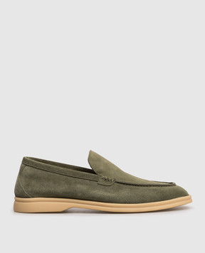 Lanciotti De Verzi Khaki suede loafers FELIXLIGHTCACHEMIRE