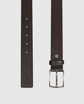 Trussardi Brown leather belt with embossed logo B349B000042NMEL01L61