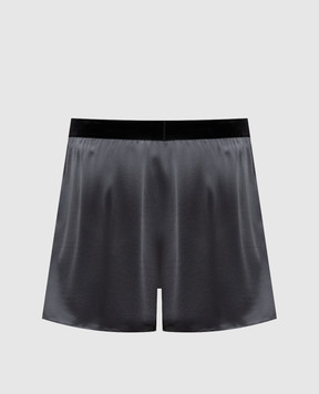 Tom Ford Grey silk boxers with logo T4LE41010