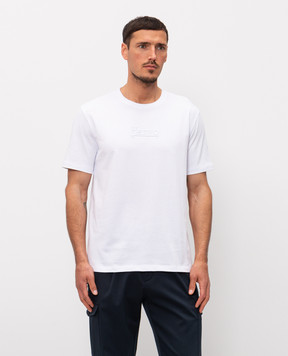 Herno White T-shirt with logo embroidery JG000239U52000