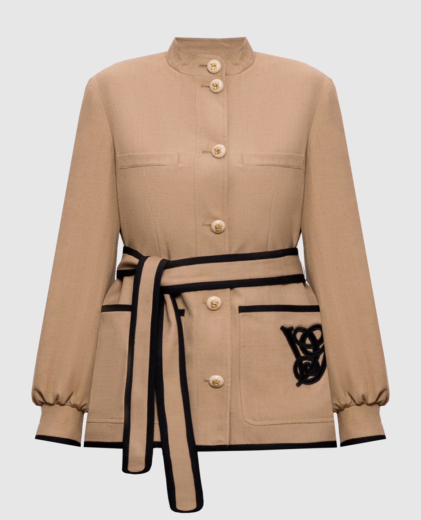 Brown jacket with linen