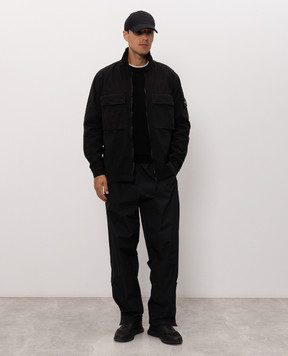Stone Island Black jacket with logo patch L2S151200024S00L1