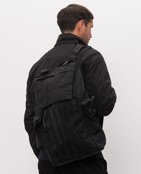 C.P. Company Black backpack with logo embroidery MAC133A005349M