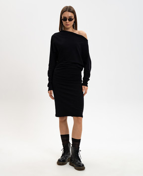 Ann Demeulemeester Black midi dress Bila B0013842FA045