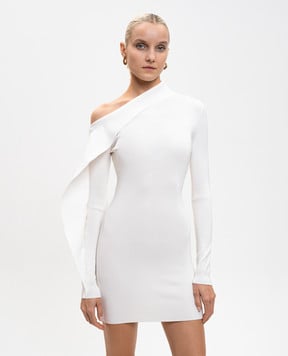 David Koma White one-shoulder mini dress AW25DKKN25D