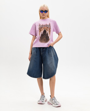 Balenciaga Pink Sacré Cœur T-shirt 850990TUVE4