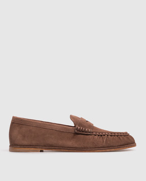 Stuart Weitzman Brown suede loafers SPENCER SO352