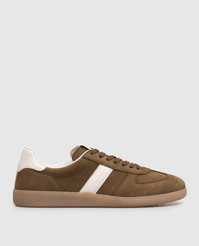 Tom Ford Brown ARCHER nubuck sneakers J1584LCL215N