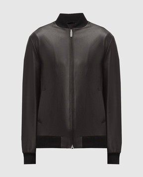 Stefano Ricci Black leather bomber jacket M7J6100262NPNUV5