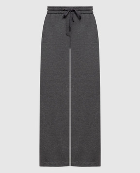 Peserico Grey insulated track pants with lurex P04963J00D02339