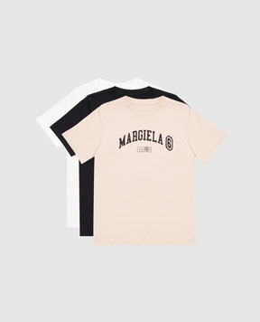 Maison Margiela MM6 Children's set of T-shirts with logo print M61162MM04I
