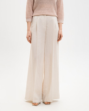 Peserico Beige linen pants E0439402600