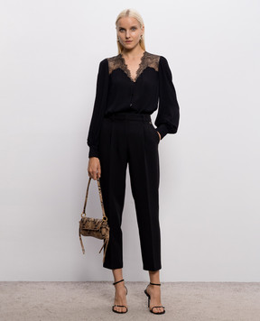 Twinset Black blouse with lace 262TP2481