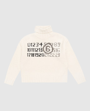 Maison Margiela MM6 Children's sweater with ivory wool M61048MM08V