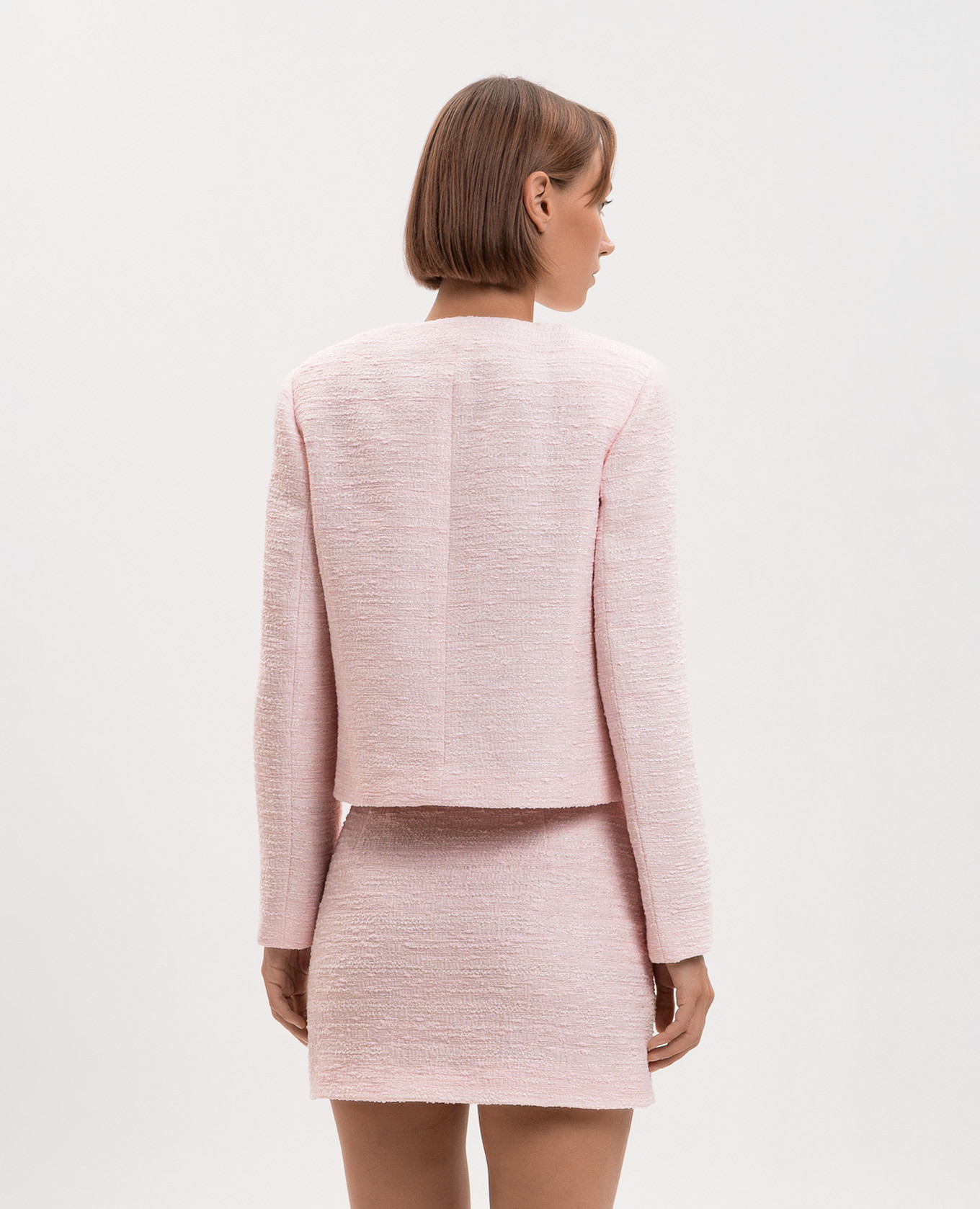 Pink tweed jacket Valentino 4