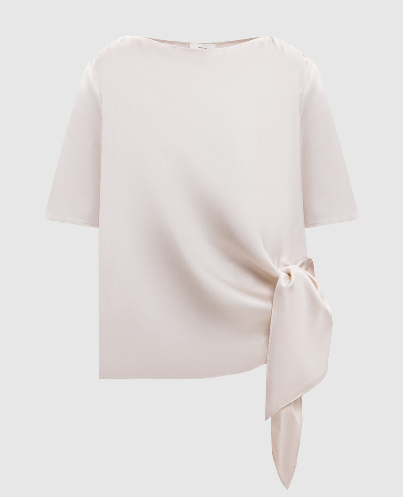 Beige MANO Seidenbluse