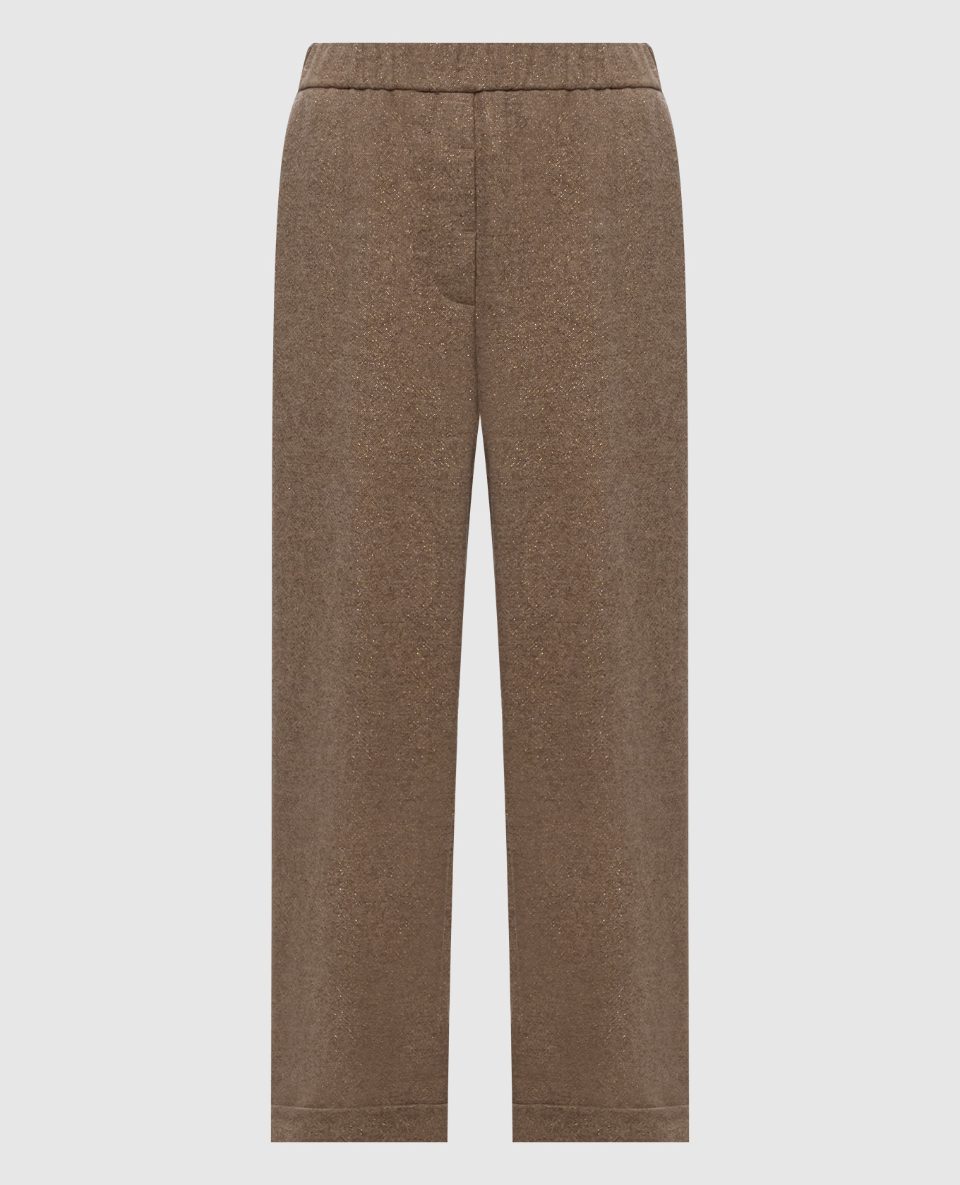 Brown pants with lurex