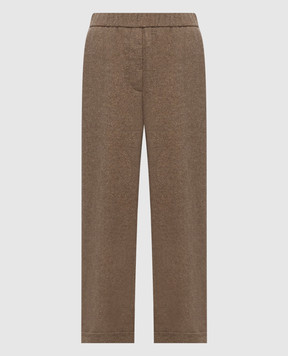 Peserico Brown pants with lurex P0403604314