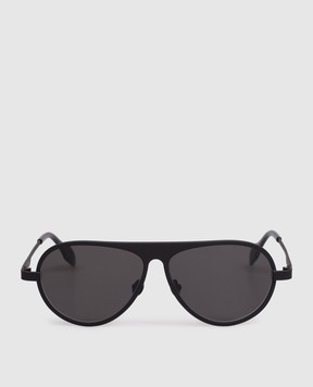 JW Anderson JWA05-Aviator Black Sunglasses with Titanium EW0021FA0500