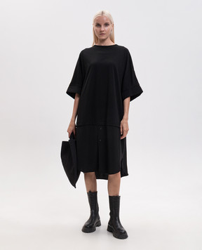 Y`S Yamamoto Black straight-cut dress YVT26678