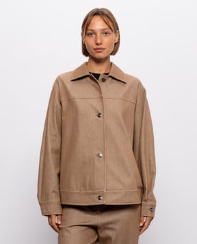 Max Mara Brown denim-effect jacket MMLFANTE