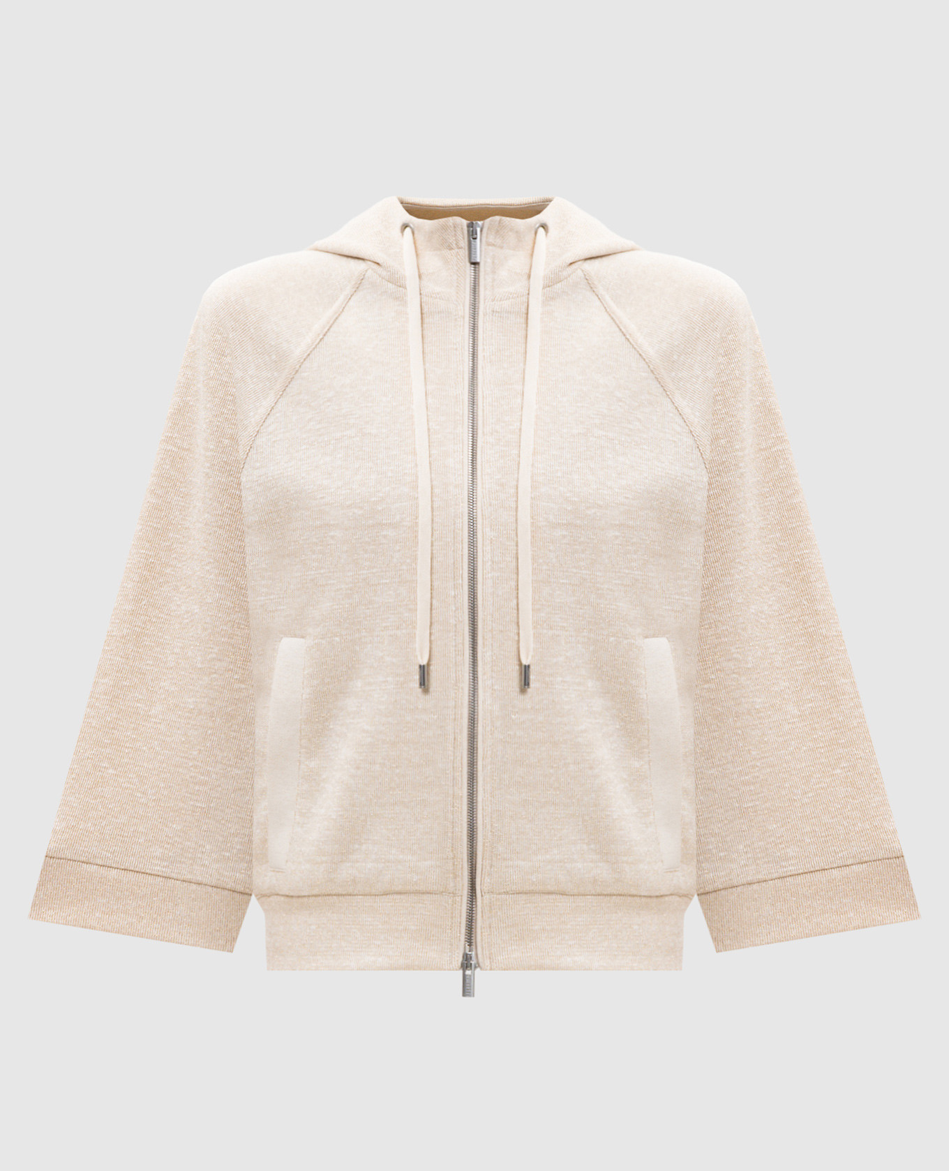 Veste de sport beige avec lurex