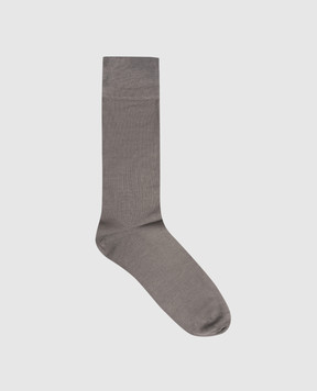 Thom Browne Gray striped socks MAS023B01690