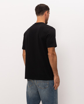 Balmain Black t-shirt with logo print GH1EG000BD45