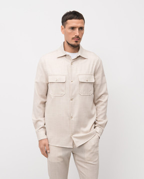 Marco Pescarolo Beige wool shirt NEXT5318