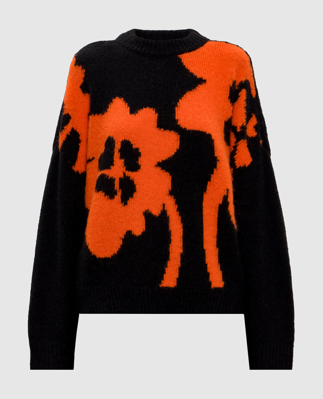 

Black sweater with patterned wool Twinset