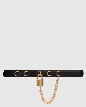 Balmain Black leather belt FN1WJ196LSLX