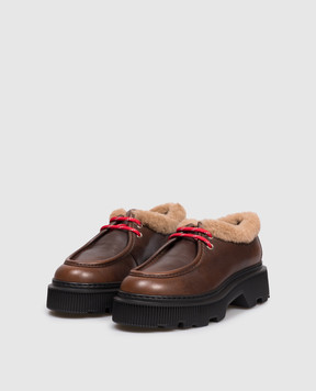 Santoni Brown leather desert boots WUCW71765NERTYOE