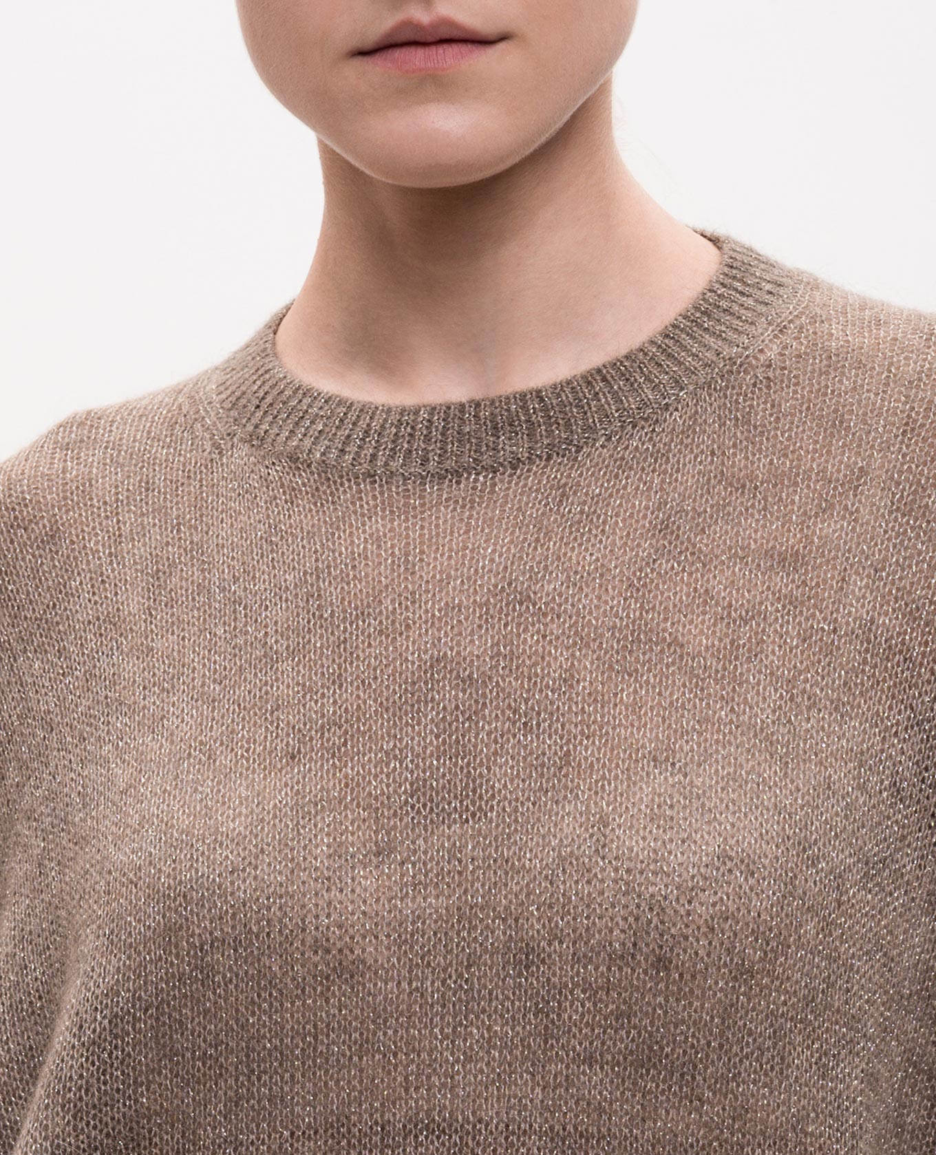 Brown mohair sweater with lurex Brunello Cucinelli 5