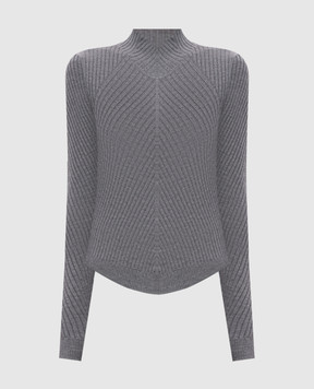 Victoria Beckham Gray merino wool jumper 1425KTP006804B