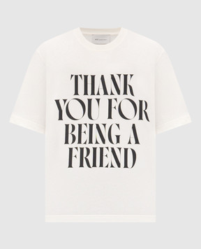 Ami Paris Ivory T-shirt with inscription UTS384726m